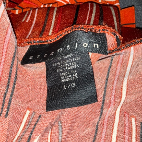 Attention BURNT ORANGE Women’s Skirt Size Large - Picture 8 of 8